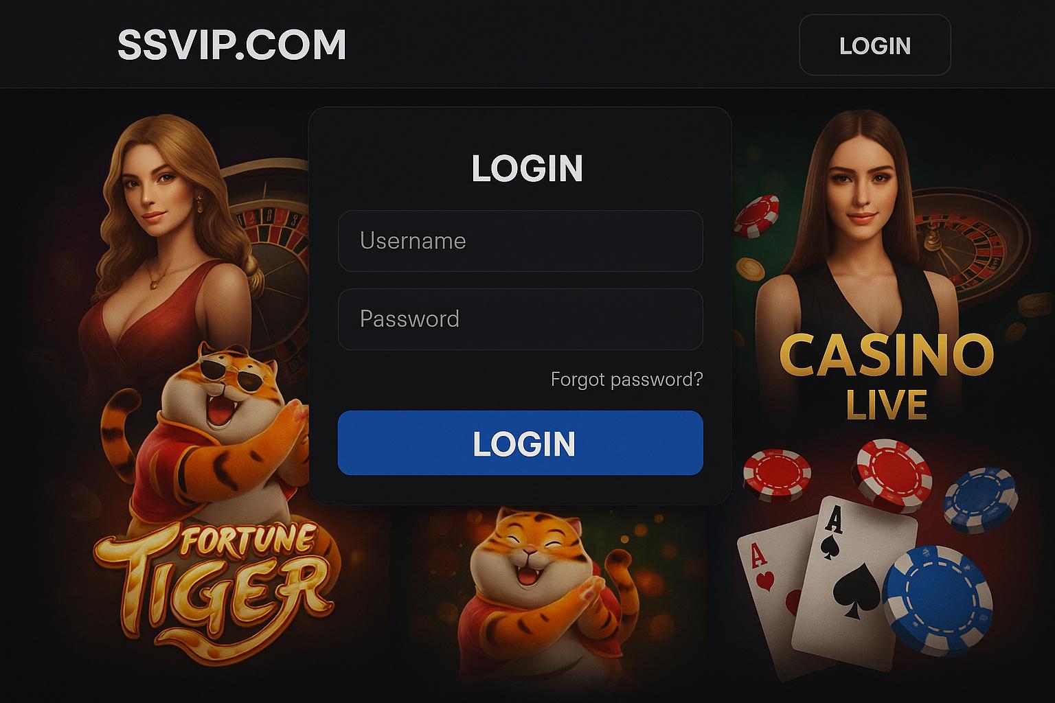 Login no Cassino SSVIP.COM